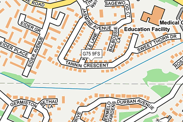 G75 9FS map - OS OpenMap – Local (Ordnance Survey)