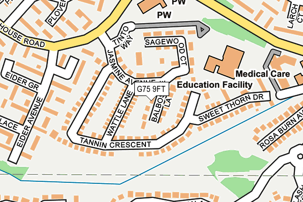 G75 9FT map - OS OpenMap – Local (Ordnance Survey)