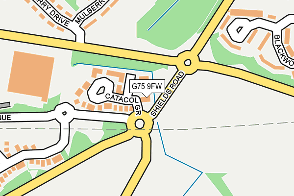 G75 9FW map - OS OpenMap – Local (Ordnance Survey)