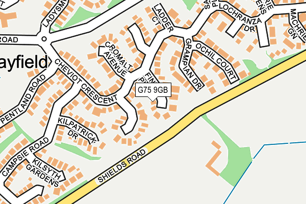 G75 9GB map - OS OpenMap – Local (Ordnance Survey)