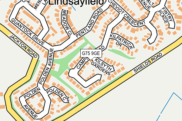 G75 9GE map - OS OpenMap – Local (Ordnance Survey)