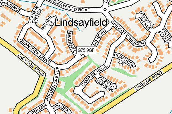 G75 9GF map - OS OpenMap – Local (Ordnance Survey)