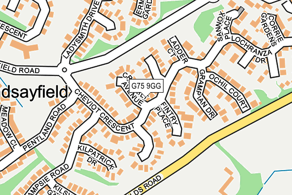 G75 9GG map - OS OpenMap – Local (Ordnance Survey)