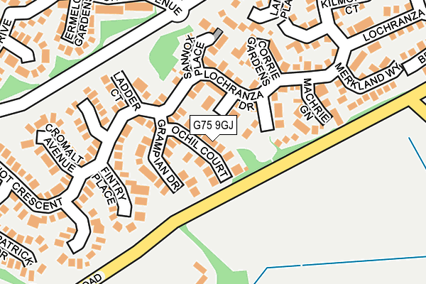 G75 9GJ map - OS OpenMap – Local (Ordnance Survey)