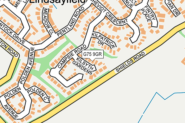 G75 9GR map - OS OpenMap – Local (Ordnance Survey)