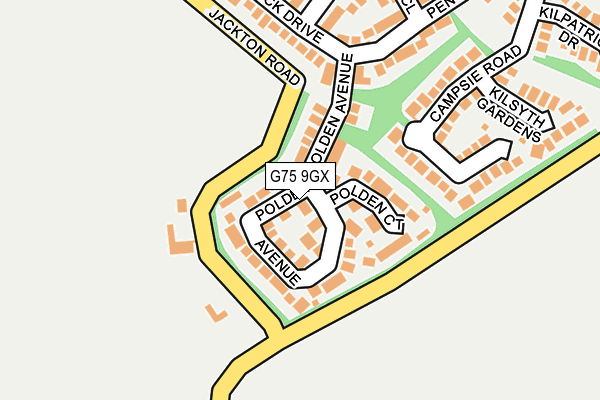 G75 9GX map - OS OpenMap – Local (Ordnance Survey)