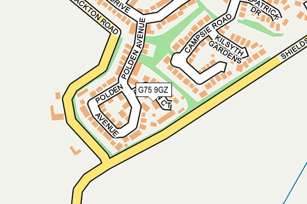 G75 9GZ map - OS OpenMap – Local (Ordnance Survey)