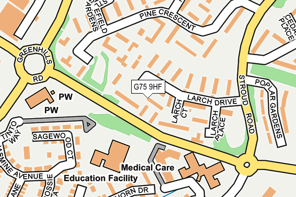 G75 9HF map - OS OpenMap – Local (Ordnance Survey)