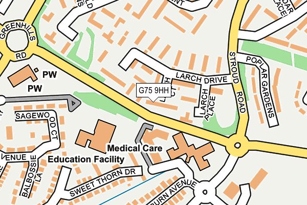 G75 9HH map - OS OpenMap – Local (Ordnance Survey)
