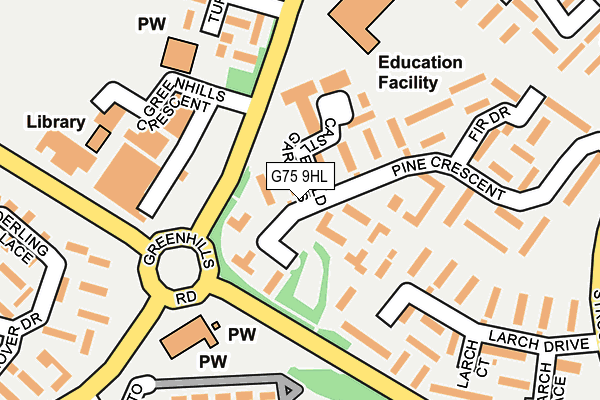 G75 9HL map - OS OpenMap – Local (Ordnance Survey)