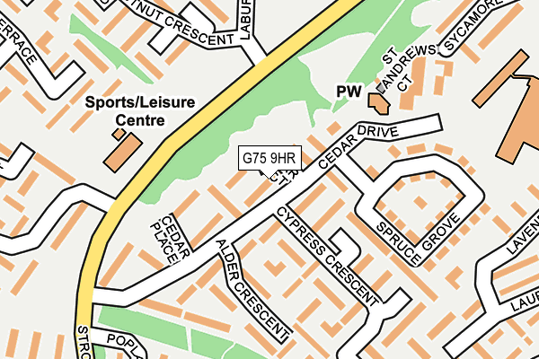 G75 9HR map - OS OpenMap – Local (Ordnance Survey)