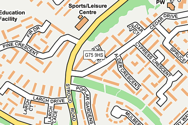 G75 9HS map - OS OpenMap – Local (Ordnance Survey)