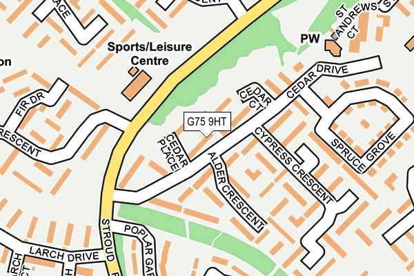 G75 9HT map - OS OpenMap – Local (Ordnance Survey)