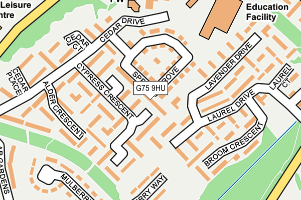 G75 9HU map - OS OpenMap – Local (Ordnance Survey)