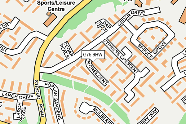 G75 9HW map - OS OpenMap – Local (Ordnance Survey)