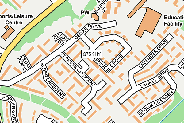 G75 9HY map - OS OpenMap – Local (Ordnance Survey)