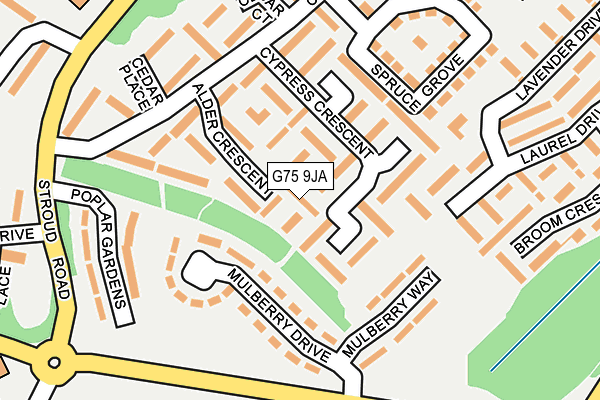 G75 9JA map - OS OpenMap – Local (Ordnance Survey)