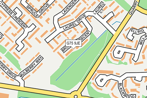 G75 9JE map - OS OpenMap – Local (Ordnance Survey)