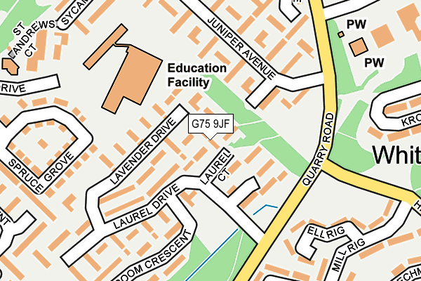 G75 9JF map - OS OpenMap – Local (Ordnance Survey)