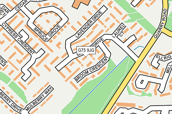 G75 9JG map - OS OpenMap – Local (Ordnance Survey)