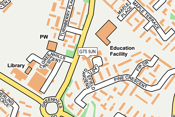 G75 9JN map - OS OpenMap – Local (Ordnance Survey)