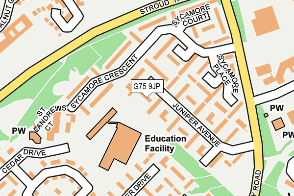 G75 9JP map - OS OpenMap – Local (Ordnance Survey)