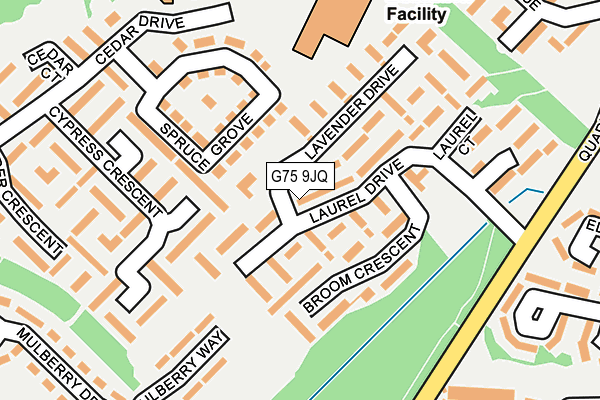 G75 9JQ map - OS OpenMap – Local (Ordnance Survey)
