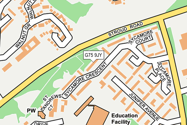 G75 9JY map - OS OpenMap – Local (Ordnance Survey)