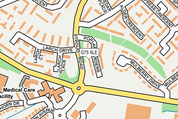 G75 9LE map - OS OpenMap – Local (Ordnance Survey)