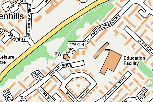 G75 9LN map - OS OpenMap – Local (Ordnance Survey)
