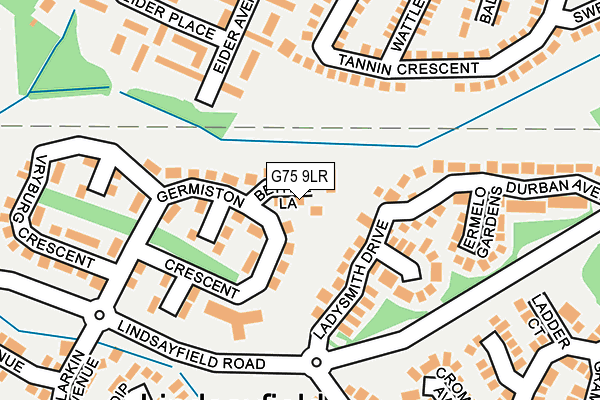 G75 9LR map - OS OpenMap – Local (Ordnance Survey)