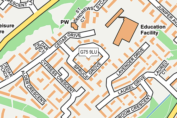G75 9LU map - OS OpenMap – Local (Ordnance Survey)