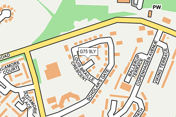 G75 9LY map - OS OpenMap – Local (Ordnance Survey)