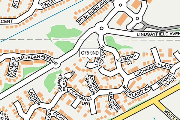 G75 9ND map - OS OpenMap – Local (Ordnance Survey)