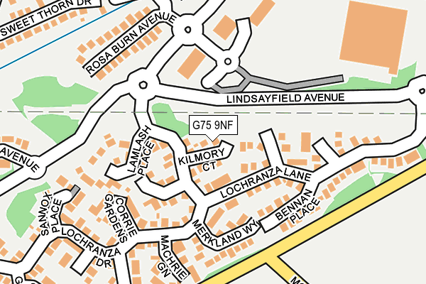 G75 9NF map - OS OpenMap – Local (Ordnance Survey)