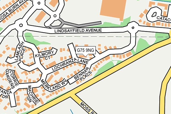 G75 9NG map - OS OpenMap – Local (Ordnance Survey)