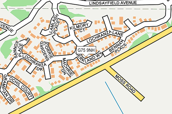 G75 9NH map - OS OpenMap – Local (Ordnance Survey)