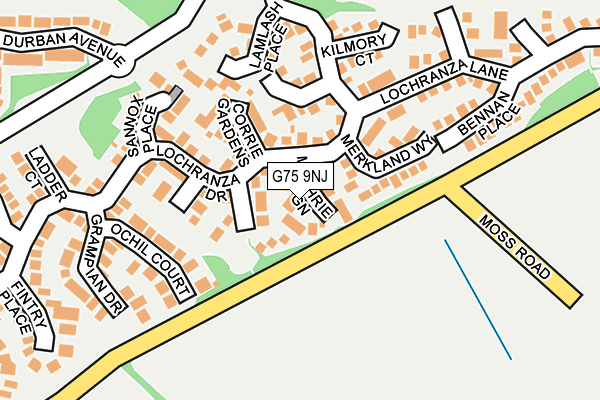 G75 9NJ map - OS OpenMap – Local (Ordnance Survey)