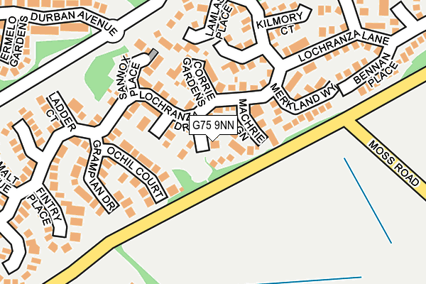 G75 9NN map - OS OpenMap – Local (Ordnance Survey)