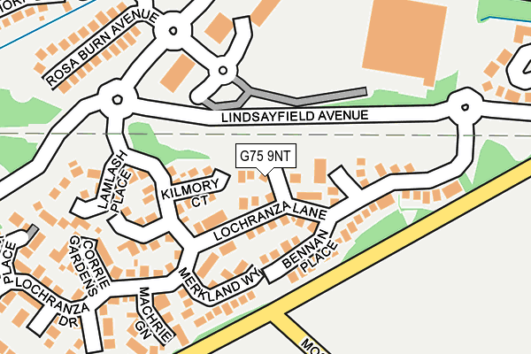 G75 9NT map - OS OpenMap – Local (Ordnance Survey)