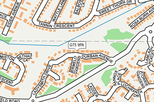 G75 9PA map - OS OpenMap – Local (Ordnance Survey)