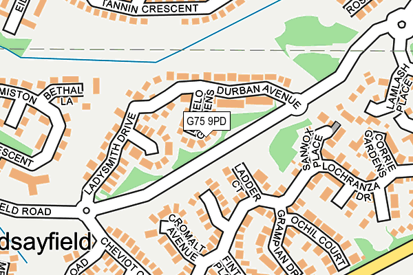 G75 9PD map - OS OpenMap – Local (Ordnance Survey)