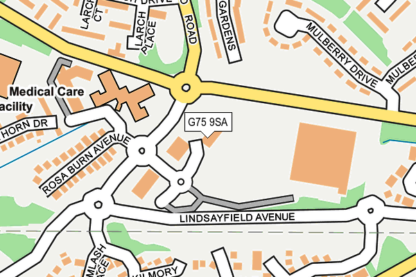 G75 9SA map - OS OpenMap – Local (Ordnance Survey)