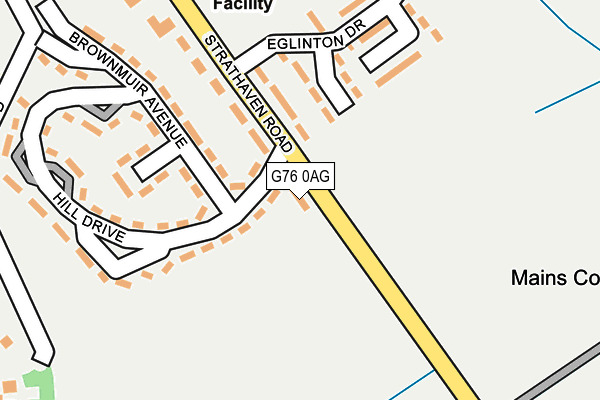 G76 0AG map - OS OpenMap – Local (Ordnance Survey)