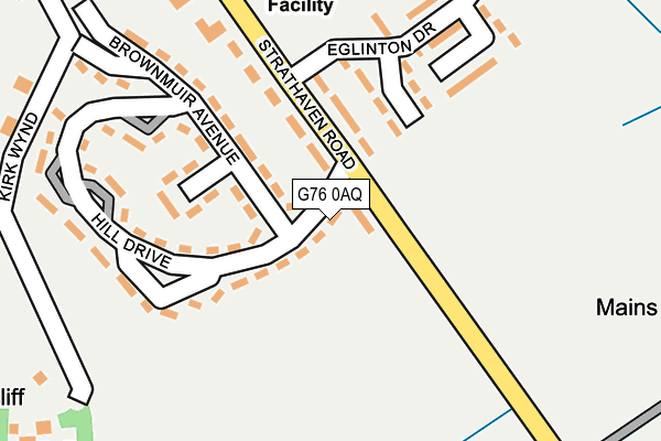 G76 0AQ map - OS OpenMap – Local (Ordnance Survey)