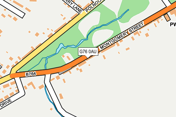 G76 0AU map - OS OpenMap – Local (Ordnance Survey)