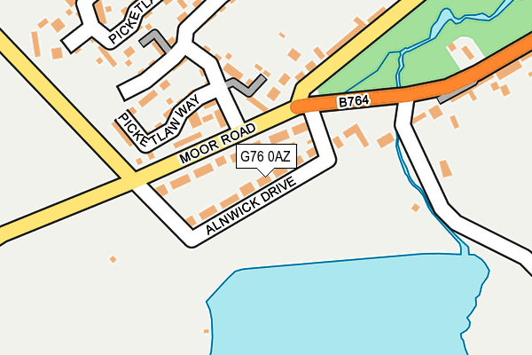 G76 0AZ map - OS OpenMap – Local (Ordnance Survey)