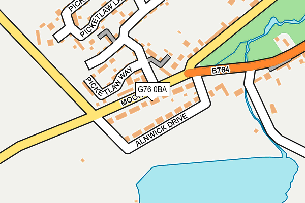 G76 0BA map - OS OpenMap – Local (Ordnance Survey)