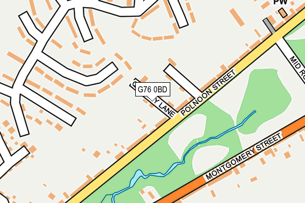 G76 0BD map - OS OpenMap – Local (Ordnance Survey)