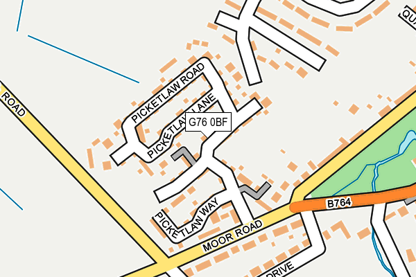 G76 0BF map - OS OpenMap – Local (Ordnance Survey)